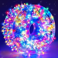 900 LED Colorful USB Fairy String Lights with Remote, 30m Green Wire, IP44 Waterproof 8-Mode Timer for Christmas Bedroom Wreath Decor