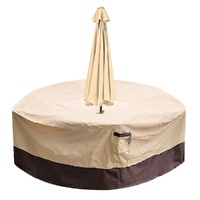 Round Patio Furniture Cover with Umbrella Hole: Waterproof 4-Season Protector for Garden, Balcony Table & Chair Sets(240x60 cm LxH)