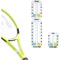 Tennis Racket Scorekeeper 2-Pack in White – Dual Portable Score Trackers for Points, Games & Sets | Other Colours Available In-Store