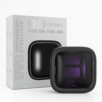 Portable UV-C Toothbrush Sterilizer with Auto-Disinfection & Heating – Magnetic Wall Mountable Brush Cover for Home and Travel (Black) | Other Colors 