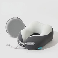 Cooling Memory Foam Neck Pillow for Travel-U-Shaped Ergonomic Travel Pillow for Adults,Flight Neck Pillow with Portable Case,Breathable Ice Silk Cover