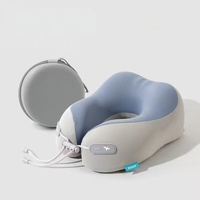 Cooling Memory Foam Neck Pillow for Travel-U-Shaped Ergonomic Travel Pillow for Adults,Flight Neck Pillow with Portable Case,Breathable Ice Silk Cover