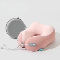 Cooling Memory Foam Neck Pillow for Travel-U-Shaped Ergonomic Travel Pillow for Adults,Flight Neck Pillow with Portable Case,Breathable Ice Silk Cover