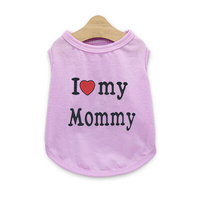 Pet products 4-Piece Pet Vest Set for Summer - Includes 4 Versatile Vests with I ❤️ my Mommy Message, Lightweight Breathable Fabric Perfect for Dogs a