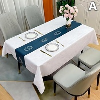 Waterproof Oilproof Washable Heat-Resistant PVC Tablecloth - 5 Patterns & Sizes for Home, Restaurant & Picnic Dining（A,200*138）