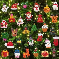 60pcs Mini Christmas Ornaments for Mini Tree Decorations Small Christmas Ornaments Resin Miniatures for Craft Christmas Decor