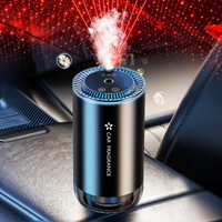 Smart Car Air Freshener with Starry Lights Projector: Automatic Aroma Diffuser, 3 Modes, Rechargeable for Car & Home