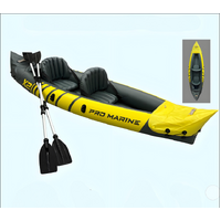Advanced Elements Inflatable Kayak: 1/2 Person Recreational Convertible (Yellow) – Tandem/Solo Paddling with Durable PVC Hull