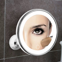 Christmas gift 10X Magnifying Suction Cup LED Makeup Mirror: Flawless Vanity Mirror with Natural Light for Precise Grooming