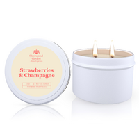 Strawberries & Champagne Soy Candle Tin 165g