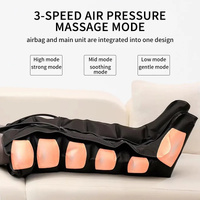 360 Air Pressure Leg Massager Boots with Remote Black