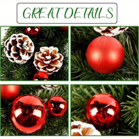 Pre-Lit Christmas Door Wreath LED Decor