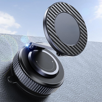 Suction Phone Mount for Car Dashboard/Windshield - 360°Adjustable Magnetic Phone Holder for Car, Foldable Car Phone Holder for iPhone  Series (Carbon 