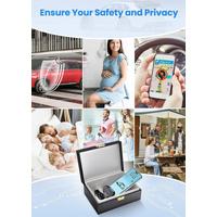 Faraday Box with Faraday Pouch 3 Pack, Keyless Entry Car Key Safe Protector RFID Anti-Theft Signal Blocking Cages-Black-Large