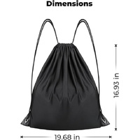 Helmet Bag, Large Capacity Light Weight Drawstring Bag for Motorcycle Bicycle Motocross Bike Racing  Snowboard Skiing Snowmobile Cycling Riding-Black
