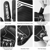 Breathable Mesh Motorcycle Gloves Touchscreen with TPR Palm Pad Hard Knuckle-White-Large