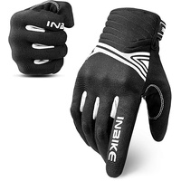 Breathable Mesh Motorcycle Gloves Touchscreen with TPR Palm Pad Hard Knuckle-White-XLarge