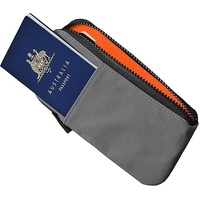 Travel Wallet - RFID Passport Holder, Self Locking Zipper Wear & Tear-Resistant Material, 3 Passport Pockets and 5 Card Slots - HUB Accessories-Grey