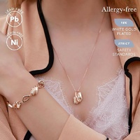 Wish Stone Pendant Necklace, Necklaces for Women with Birthstone Crystals, Allergy-Free Jewelry for Women with Gift Box, 20K Rose Gold Plated or Silve