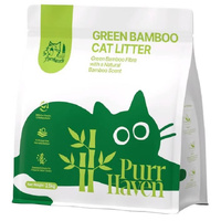 Purr Haven Green Bamboo Cat Litter | 1 Carton | 6 Packs Per Carton | 2.5kg Per Pack