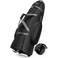 OutdoorMaster Padded Golf Club Travel Bag with Wheels, 900D Heavy Duty Oxford Waterproof -Alligators-Black
