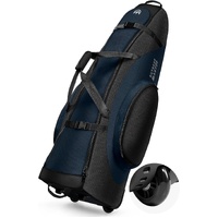 OutdoorMaster Padded Golf Club Travel Bag with Wheels, 900D Heavy Duty Oxford Waterproof -Alligators-Blue