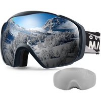 OutdoorMaster Ski Goggles with Cover Snowboard Snow Goggles OTG Anti-Fog -100% UV Protection-OM-18