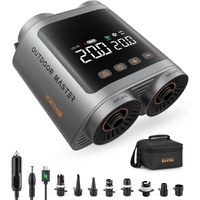 OutdoorMaster Vortex Pro 57.7Wh Rechargeable Paddle Board Pump Portable, Electric SUP Pump Battery for 3 SUPs Inflation & Deflation, Max 20PSI 12V/15.