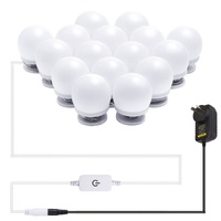 Hollywood Mirror Lights Makeup Vanity Lights, LED Vanity Mirror Lights Kit for Dressing Table, Dimmable and Adapter Plug in, Mirror Not Included (16 B