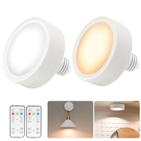 LED Battery Operated Lamps for Indoor Wall Light, E27, Remote Control and Touch Control CCT with E27 and Iron Piece for Living Room, Bedroom, Staircas