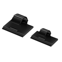 100PCS Cable Clips Black, AIBOO Upgraded Wire Clips Adhesive with 50PCS Small Size & 50PCS Large Size Cable Straps, Mini Cable Wire Management for Han