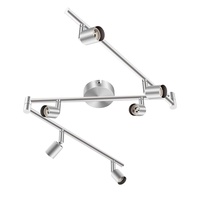 Kitchen Lights, 6-Light Ceiling Lighting Kits, Swivelling Ceiling Spotlight for Bedroom, Kitchen and Living Room(GU10 LED Bulbs not Included) (Brush N