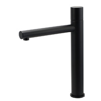 WELS Black 30cm Tall Basin Mixer Vanity Sink Faucet Bubble Tap Laundry 180º Turn