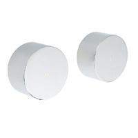 Polished Chrome Round 1/4 Turn Twin Shower Taps Set Hot Cold Water Switch Mixer