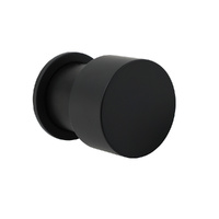 Matt Black Round Knob Concealed Shower Mixer Valve Hot Cold Water Switch Tap Kit
