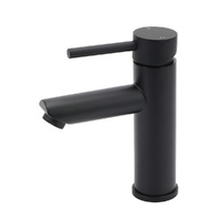WELS Black 7.5L/min Kitchen Laundry Round Basin Mixer Vanity Sink Faucet Tap Set