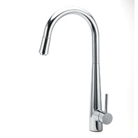 WELS Chrome Pull Out Kitchen Sink Tap Round Basin Mixer Faucet Flexible Spout
