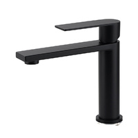 WELS Matt Black Square Short Basin Mixer Vanity Sink Faucet Laundry Spout Tap