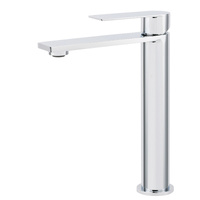 WELS Polished Chrome Tall Basin Mixer Vanity Sink Faucet Spout Laundry Flat Tap