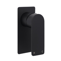 Matte Black Rectangle Shower Mixer Hot Cold Control Tap 35mm Ceramic Cartridge