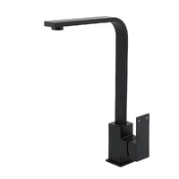Matt Black Square Gooseneck 360 Swivel Laundry Sink Kitchen Mixer Faucet Tapware