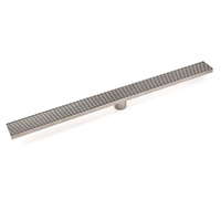 Chrome Stainless Steel Shower Grate 600mm Sword Fence Floor Drain 50mm Outlet