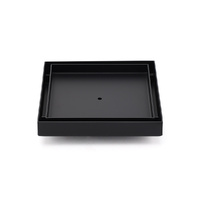 Watermark Black 150x150mm Tile Insert Floor Drain Shower Grate 80mm Waste Outlet