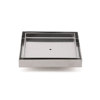 Square 150x150mm Tile Insert Floor Drain 80mm Waste Stainless Steel Shower Grate