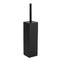Matt Black Square Stainless Steel Bathroom Accessory Toilet Brush Holder Cup Set