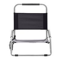 Havana Outdoors Beach Chair 2 Pack Folding Portable Summer Camping Outdoors - Black