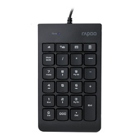 RAPOO K10 Wired Numeric NumberPad Keyboard - Spill Resistant Design, Laser Carved Keycap, Spill-Resistant Design, Easy Installation