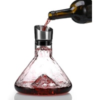 CARLA HOME Iceberg Wine Decanter with Aerator Filter and Lid