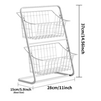 Fruit Vegetable Kitchen Storage Rack White