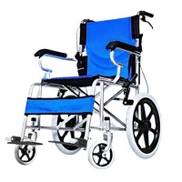 16 Lightweight Foldable Wheelchair Flat-Free Tires Handbrakes